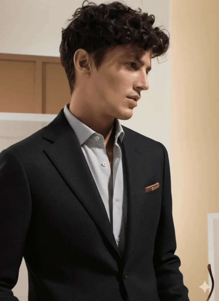 Men's tailored blazer for formal and business occasions.